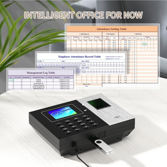 SVANTTO Time Clock for Employees Small Business with Finger Scan, RFID, and PIN - Picture 4 of 6